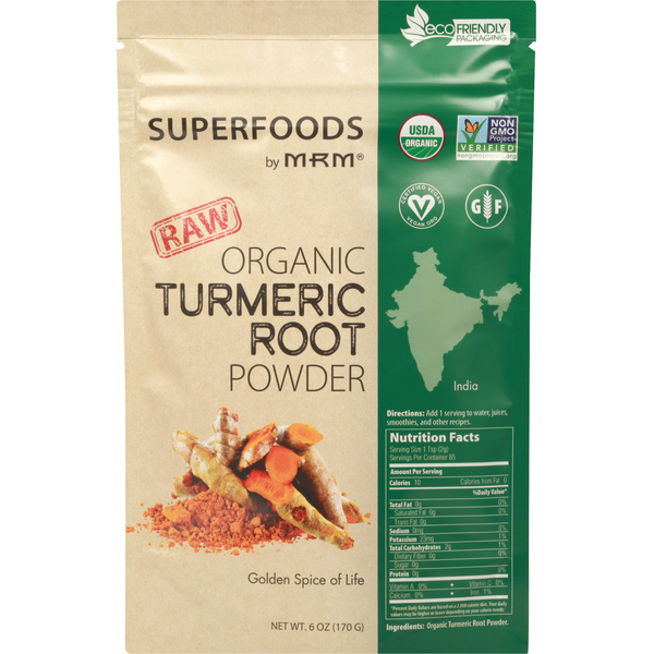 MRM Turmeric Root, Organic, Raw, Powder Same-Day Delivery or