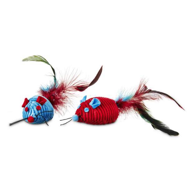 Leaps & Bounds Catnip Mice with Feather Cat Toys