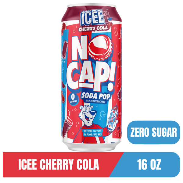 NO CAP! Soda Pop ICEE Cherry Cola, Zero Sugar, No Caffeine