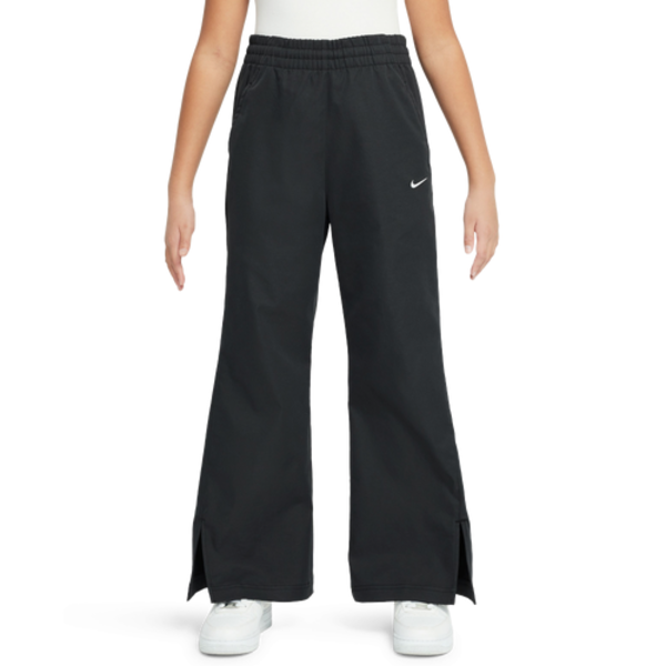 Nike Girls' Sportswear Woven Wide-Leg Pants, S - Black