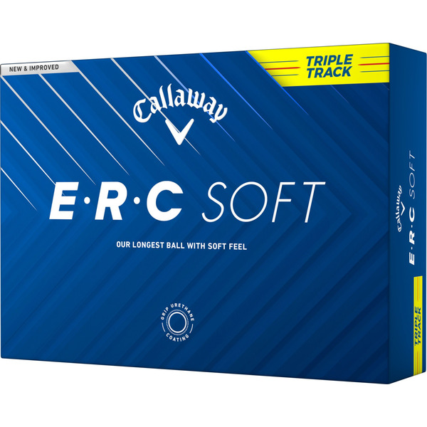 Callaway Golf 2025 ERC Soft Triple Track Golf Balls - Yellow