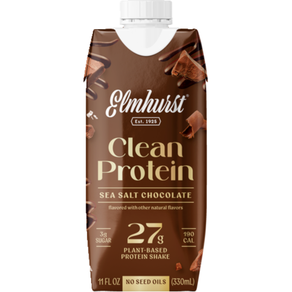 Elmhurst Sea Salt Chocolate Plant-Based Clean Protein Shake