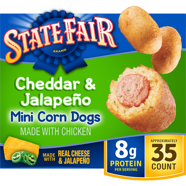 State Fair Frozen Jalapeño & Cheddar Mini Corn Dogs, 23.76 oz Same