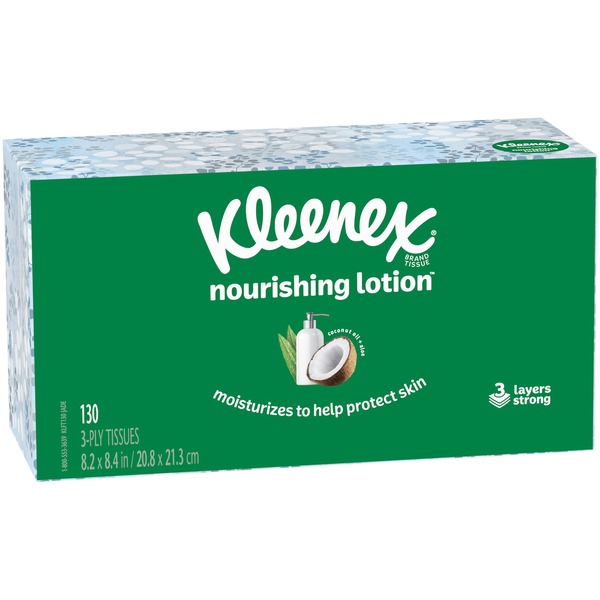 Kleenex Soothing Lotion Facial Tissues Flat Box (130 ct) Instacart