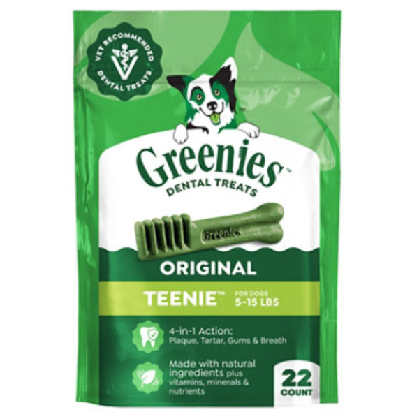 Greenies Original Teenie Natural Dental Care Dog Treats - 6 Oz