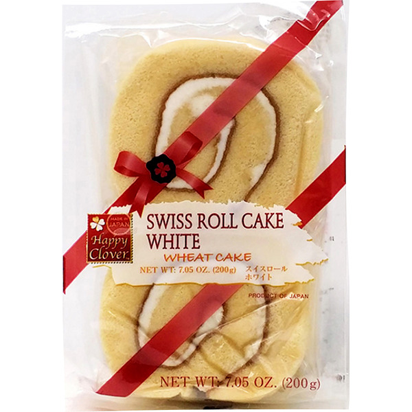 Happy Clover White Swiss Roll Cake