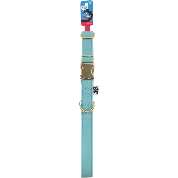 Play On Dog Collar, Large - Velvet Blue