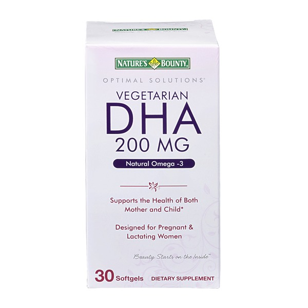Nature's bounty optimal solutions vegetarian dha 200mg Natural omega-3 dietary supplement Soft Gel - 30 ct (074312348464)