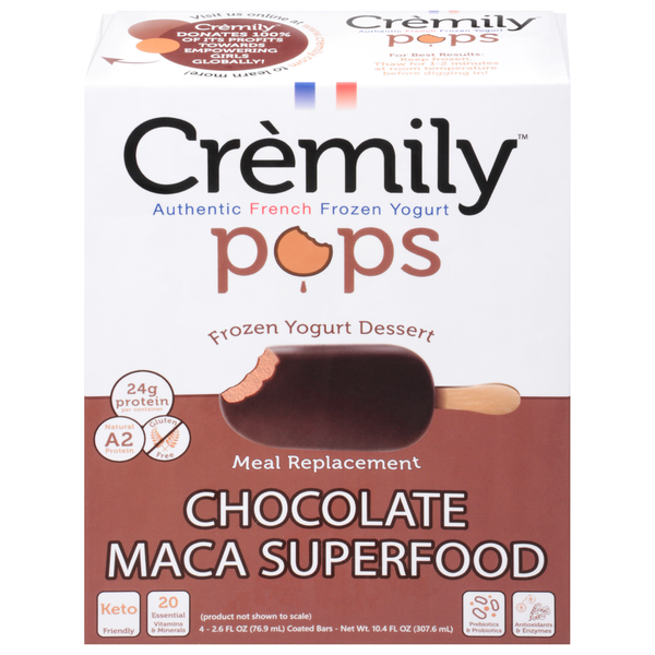 Cremily Frozen Yogurt Dessert, Chocolate Maca Superfood Same-Day