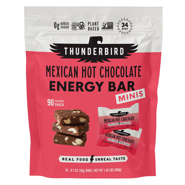 Thunderbird Mexican Hot Chocolate Energy Bar Minis, 0.7 oz, 34-count