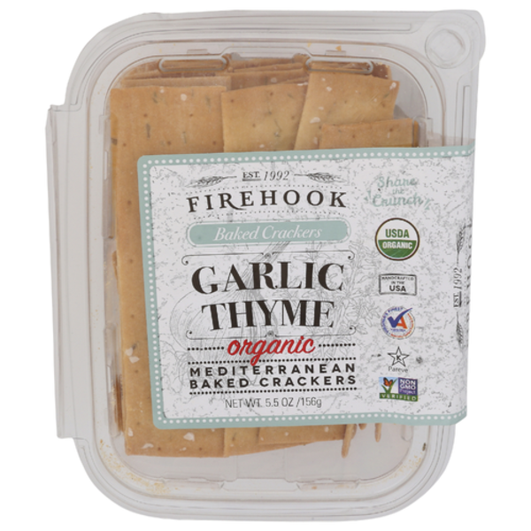 Firehook Organic Garlic Thyme Crackers