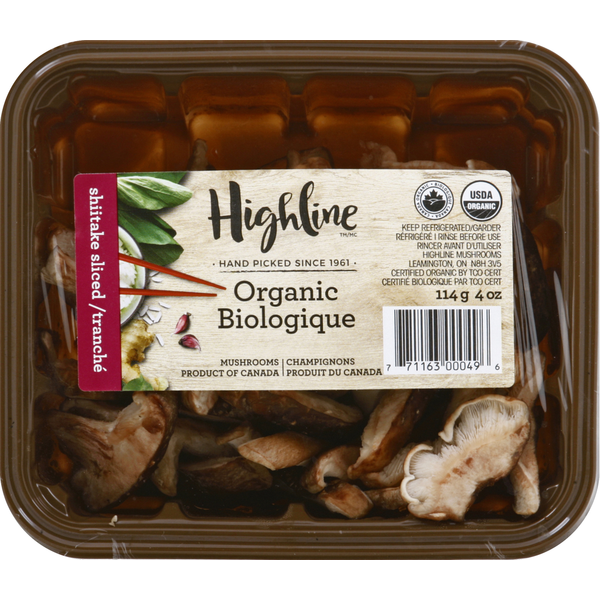 Highline Mushrooms, Organic, Shiitake Sliced Same-Day Delivery or
