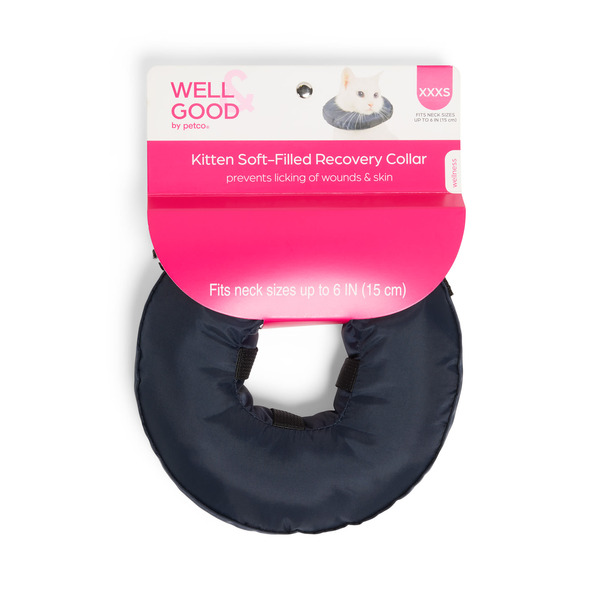 Well & Good Kitten Soft-Filled Recovery Collar, XXXS