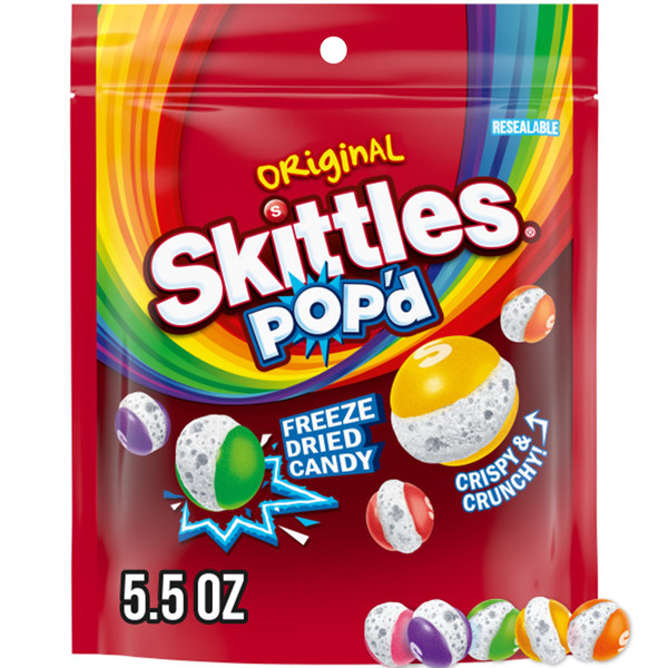 Skittles POP'd Originals Freeze Dried Candy Same-Day Delivery or