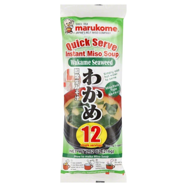 Marukome Miso Soup, Wakame Seaweed, Instant (12 each) from Safeway