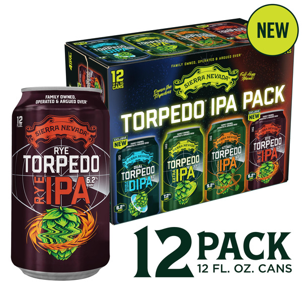Sierra Nevada Torpedo IPA Pack Craft Beer 12 Pack 12oz Cans Same