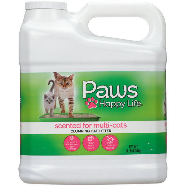 Paws Happy Life Clumping Cat Litter, Scented For MultiCats (14 lb) Instacart