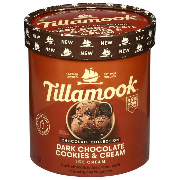 Tillamook Chocolate Collection Dark Chocolate Cookies & Cream Ice