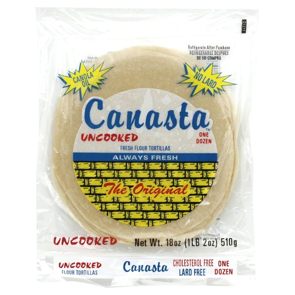 Canasta Tortillas, Flour, Uncooked (18 oz) Instacart