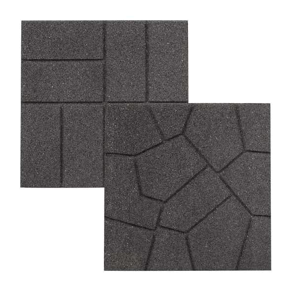 Ground Smart 16-in L x 16-in W x 0.75-in H Square Gray Rubber Paver