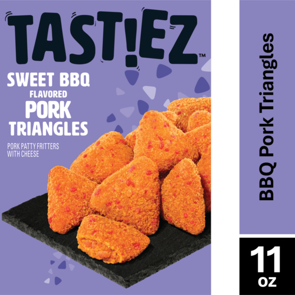 Tastiez Breaded Sweet BBQ Flavored Pork Triangles Frozen