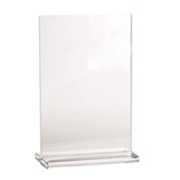 TableCraft - #5070 Two Sided Clear Acrylic Table Tent 5" x 2.22" x 7.125", 1 CT