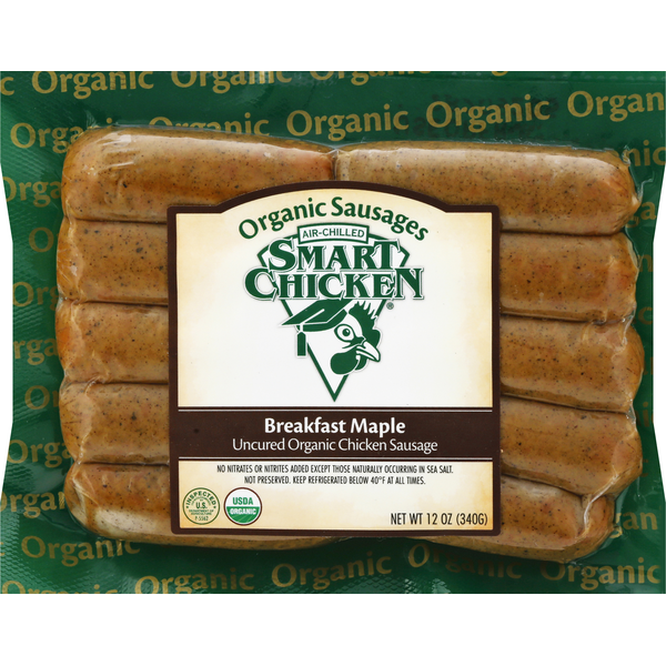 Smart Chicken Chicken Sausage, Organic, Breakfast Maple, Uncured (12 oz) Instacart