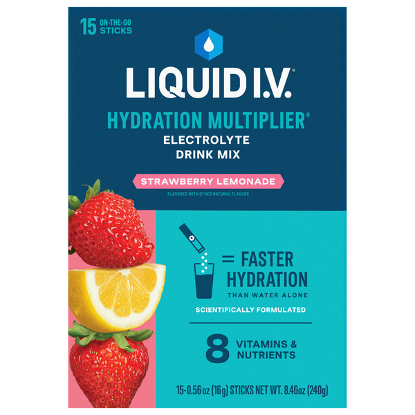 Liquid I.V. Electrolyte Drink Mix, Strawberry Lemonade