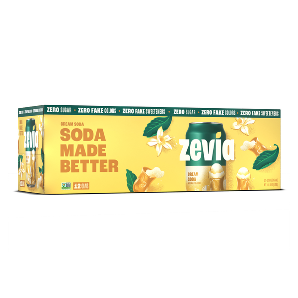 80784→38500 Zevia Soda, Zero Sugar, Cream Same-Day Delivery or Pickup