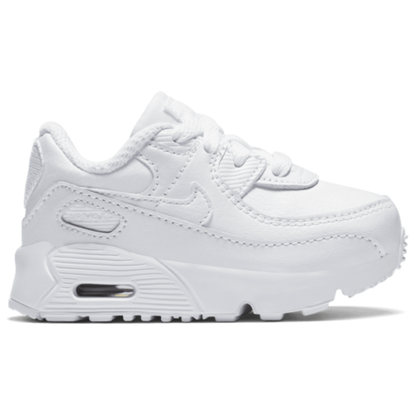 Nike Kids' Toddler Air Max 90 Casual Shoes - White & Metallic Silver, Size 6