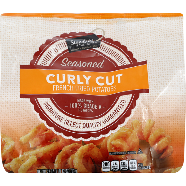 SIGNATURE SELECTS French Fried Potatoes, Curly Cut, Seasoned