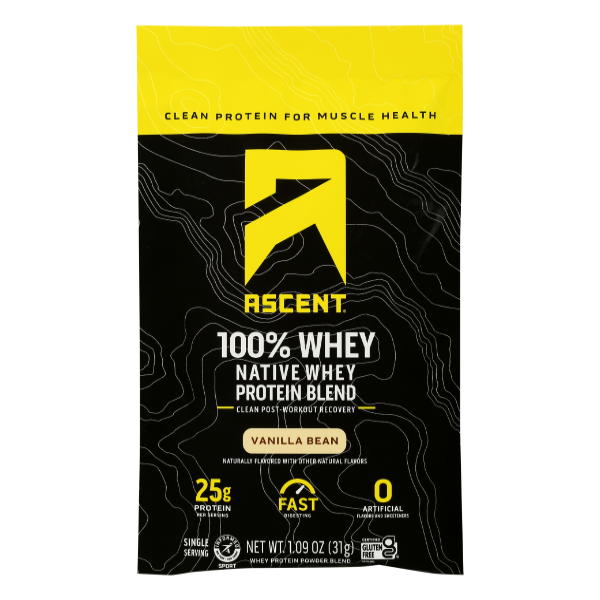 Ascent Whey Protein Powder Vanilla - Vanilla flavor protein powder by Ascent