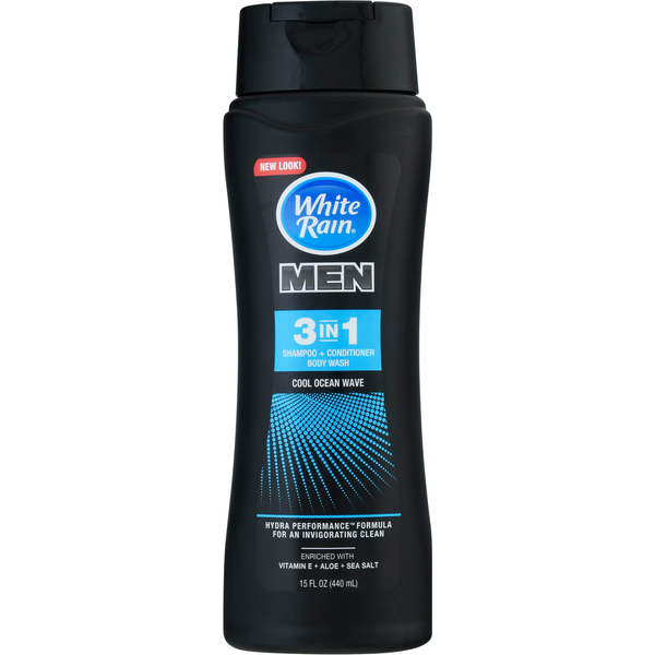 White Rain Shampoo + Conditioner + Body Wash, Cool Ocean