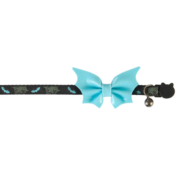Thrills & Chills Halloween Bat Kitten & Cat Collar, L - Black