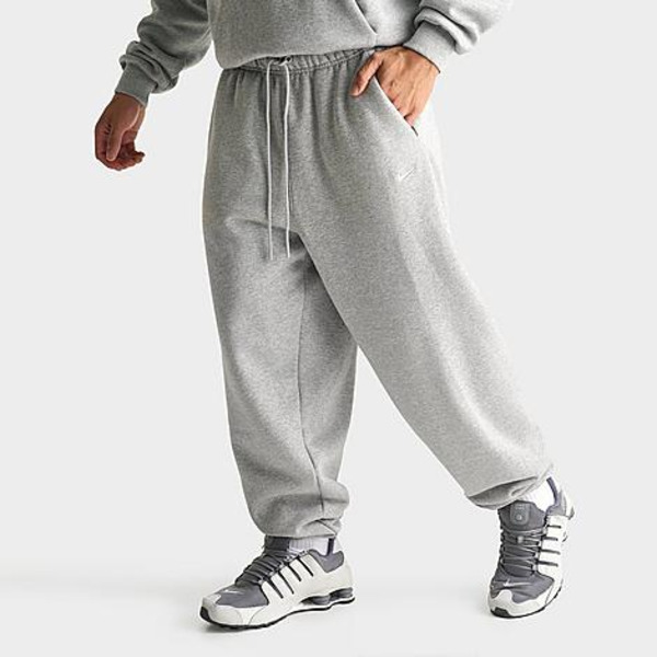Nike Men's Solo Swoosh Fleece Cuff Pants, M - Dark Grey Heather