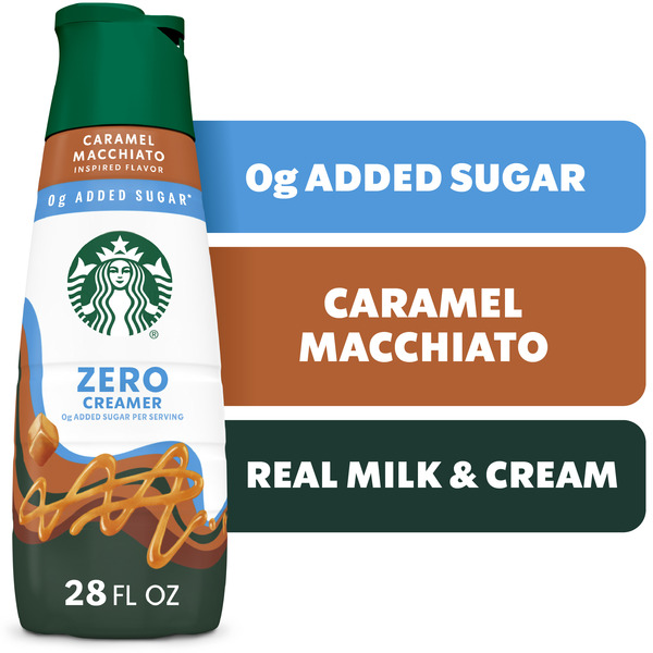 Starbucks Zero Added Sugar Caramel Macchiato Coffee Creamer Same