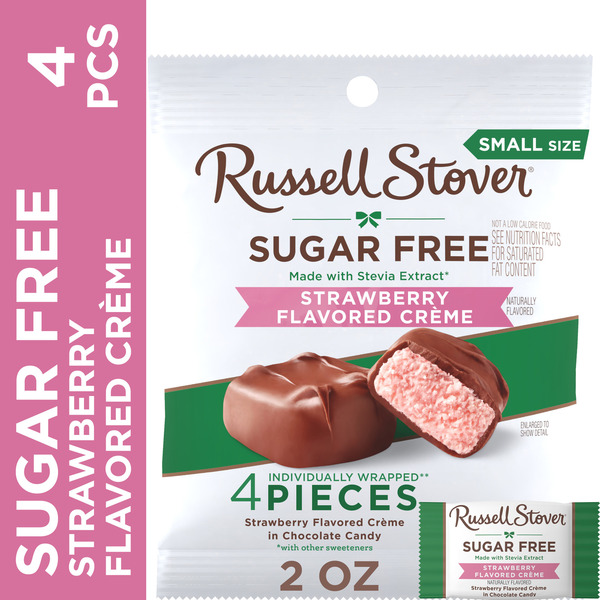 Russell Stover Sugar Free Strawberry Flavored Crème Candy, 2 oz
