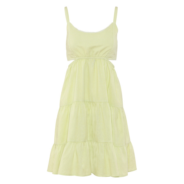 ALDI Serra Ladies Viscose Linen Dress, Green, M Same-Day Delivery or Pickup  | Instacart