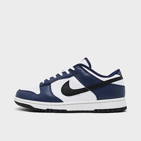 Nike Men's Dunk Low Retro Casual Shoes, Size 11 - White/Black/Midnight Navy