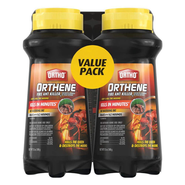 Ortho Orthene Fire Ant Killer1 12 Oz. Outdoor Fire Ant Mound Killer, Kills The Queen And Destroys Mounds (2-pack)