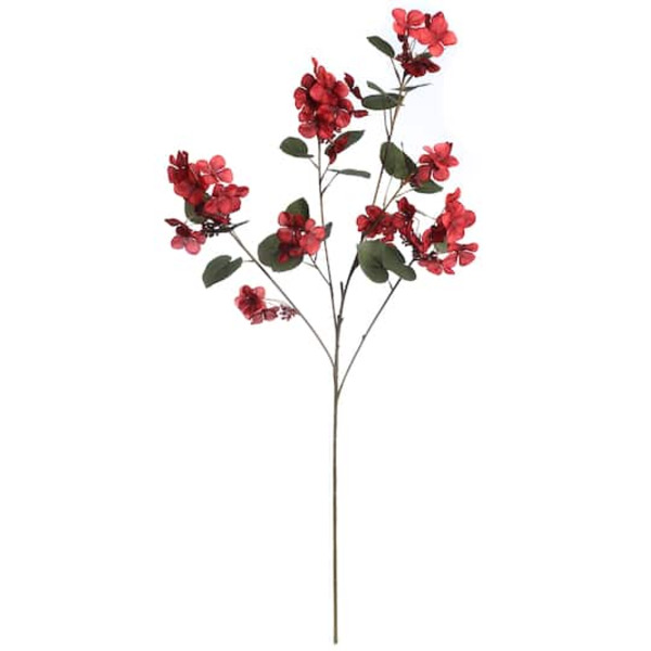 Ashland Dark Red Hydrangea Blossom Stem