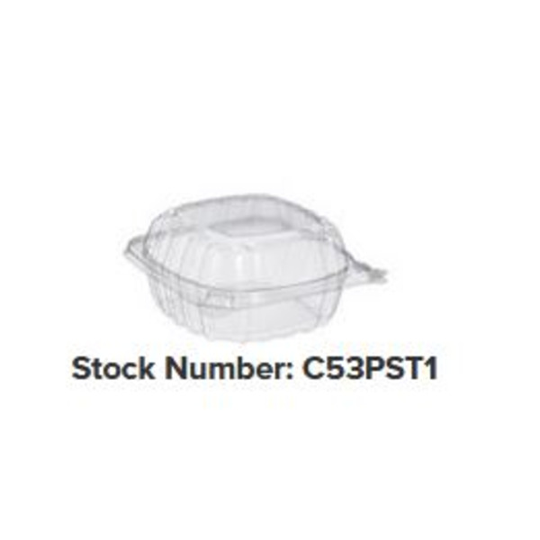 Dart Clear Seal - 53PST1 - Hinged Lid Plastic Container, 5x5x2 - 500 ct ...