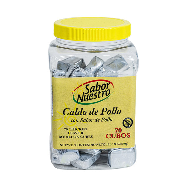 Sabor Nuestro - Chicken Flavor Bouillon Cubes - 70 ct Jar