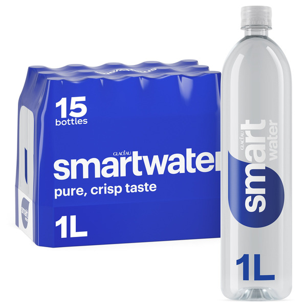 Glaceau Smartwater, 1 L, 15-count