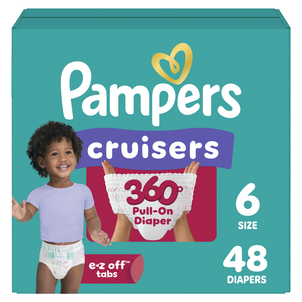 Pampers Cruisers 360 Pull-On Diapers, Size 6 (35+ lbs)