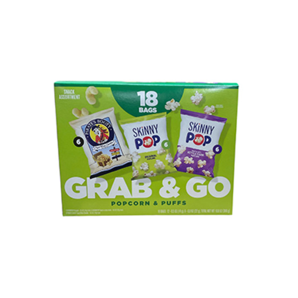 SkinnyPop & Pirate’s Booty Popcorn & Puffs, Original/Sweet & Salty Kettle/Aged White Cheddar, Grab & Go