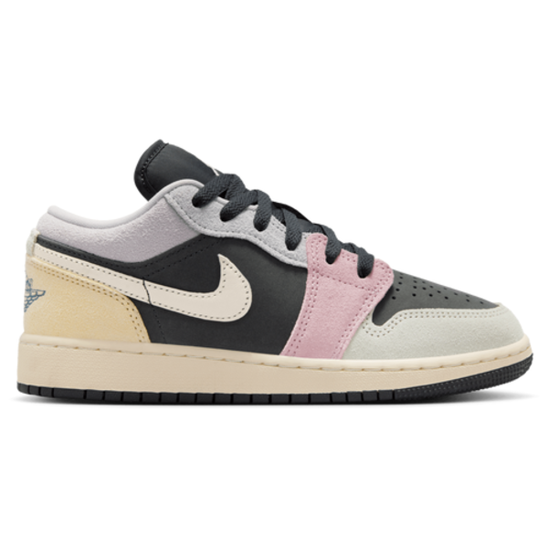 Nike Big Kids' Retro 1 Low SE Casual Shoes, Size 5 - Anthracite/Sail/Muslin/Iris Whisper