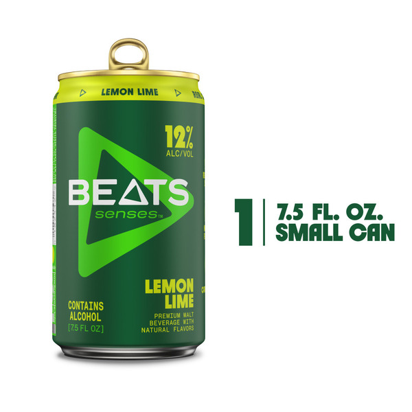 Beats Senses Lemon Lime Premium Malt Beverage, 7.5 Fl Oz Single