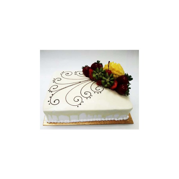 Quarter Sheet White Cake With Fruit