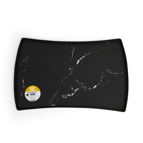 Every Yay Silicone Dog Placemat - Black Marble